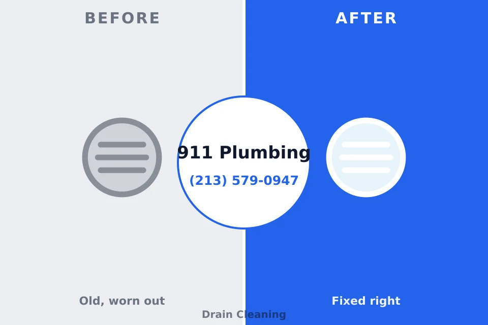 Before and after: plumbing repair Leetsdale, PA
